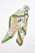 Cato Fashions Floral Patchwork Satin Square Scarf