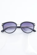 Cato Fashions Round Black Metal Sunglasses