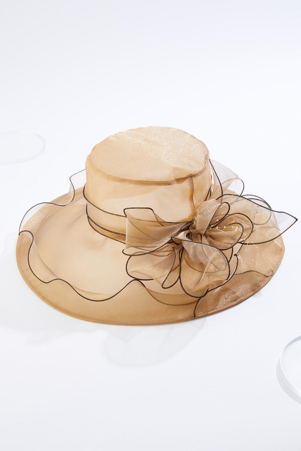 Cato Fashions Dressy Contrast Flower Derby Hat