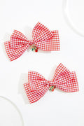Cato Fashions Gingham Cherry Bow Set