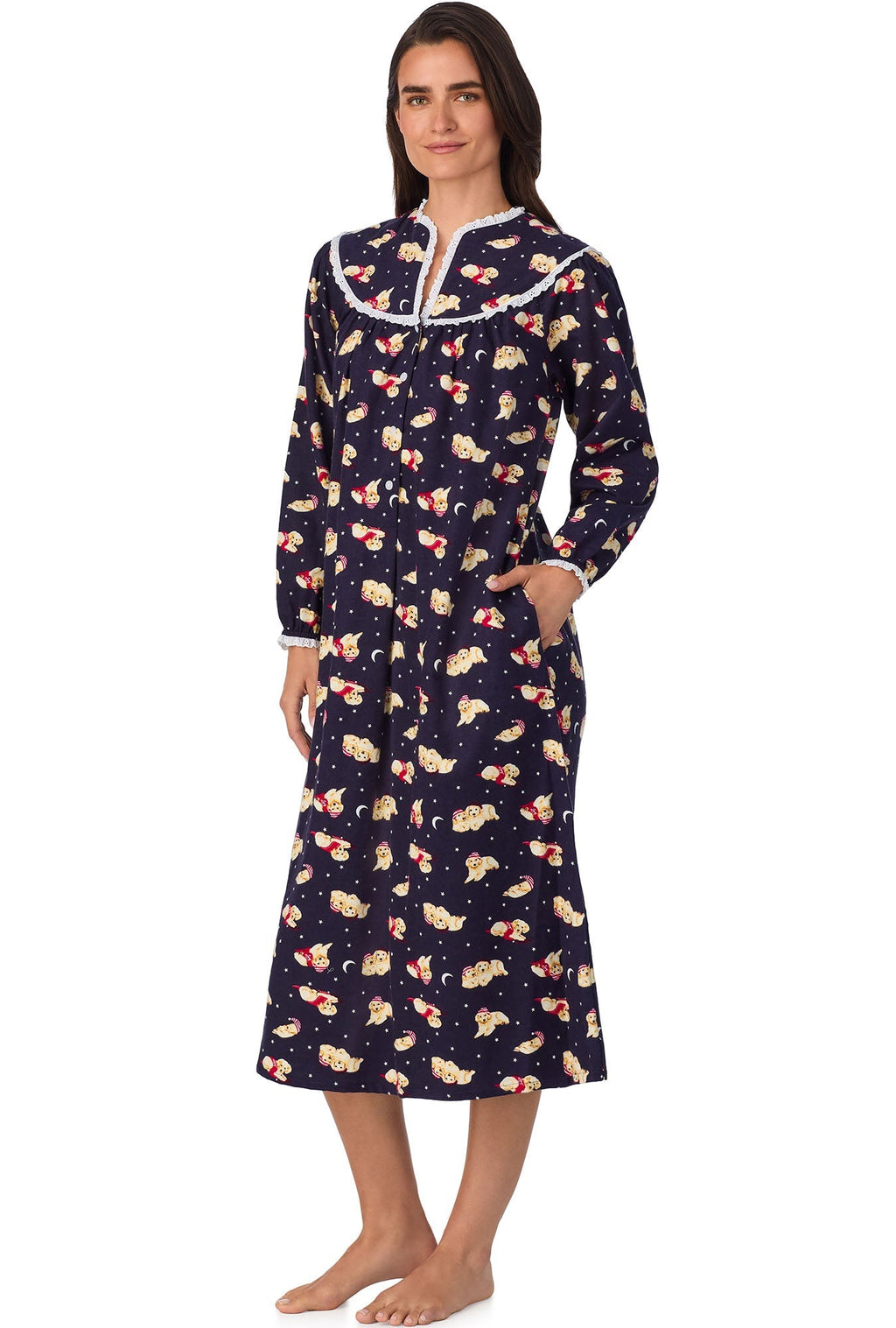 Lanz of Salzburg Women's Cuddly Labs Flannel Gown