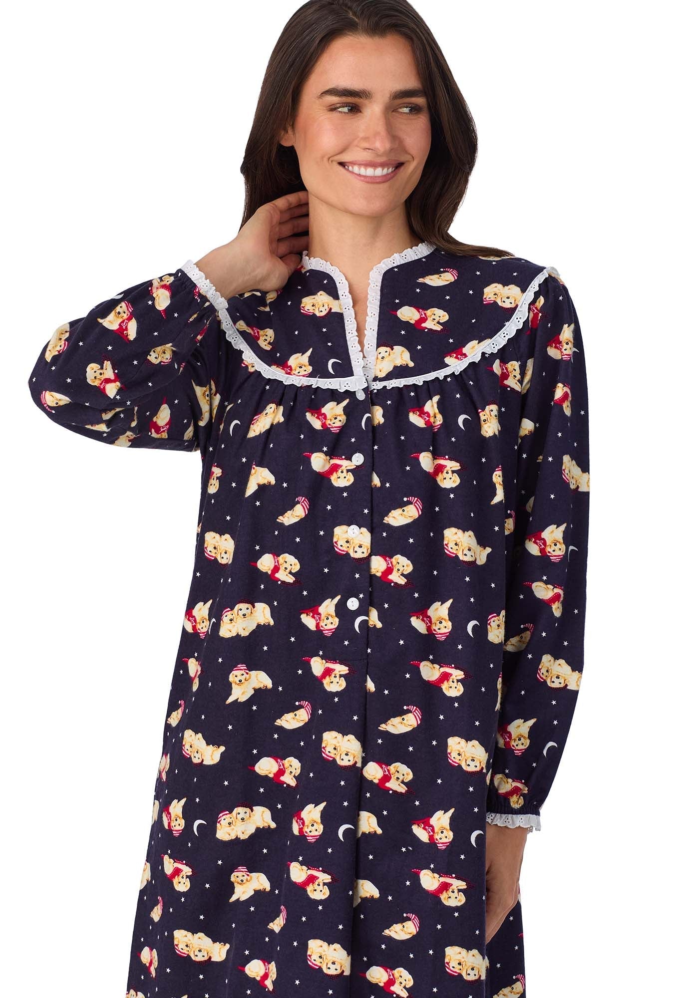 Lanz of Salzburg Women's Cuddly Labs Flannel Gown
