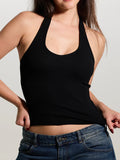 Klassy Ribbed Halter Brami