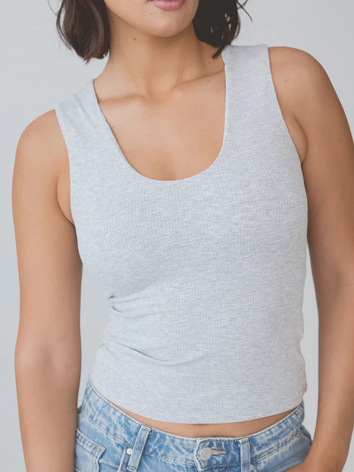 Klassy Ribbed Scoop Tank Brami