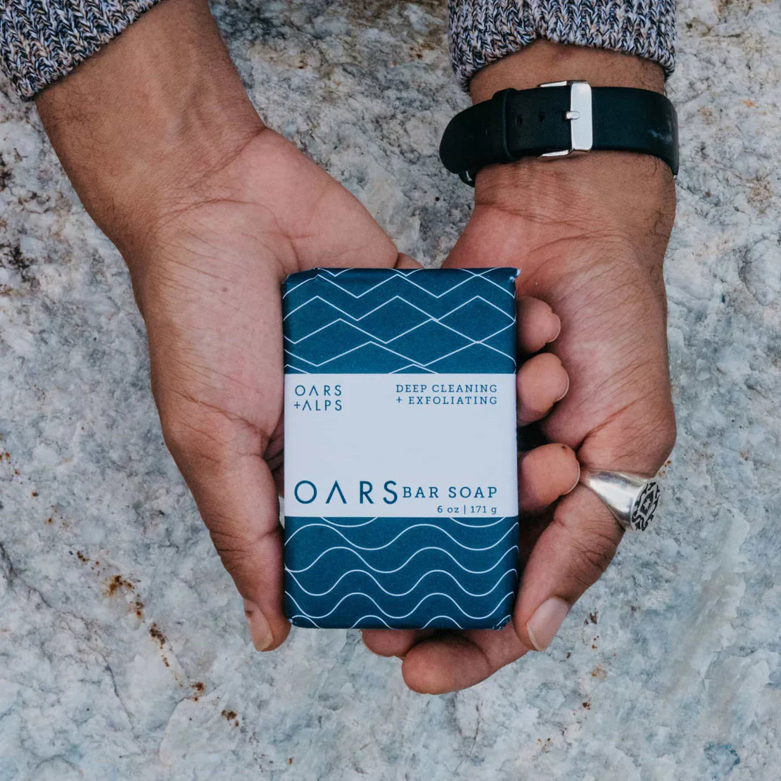 Oars + Alps Blue Charcoal Oars Bar Soap