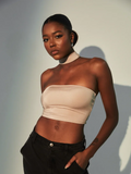 Klassy Lux Mock Neck Tube Top Brami