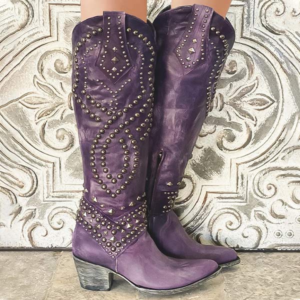 Harper & Lane Mary - Western Knee-High Boots