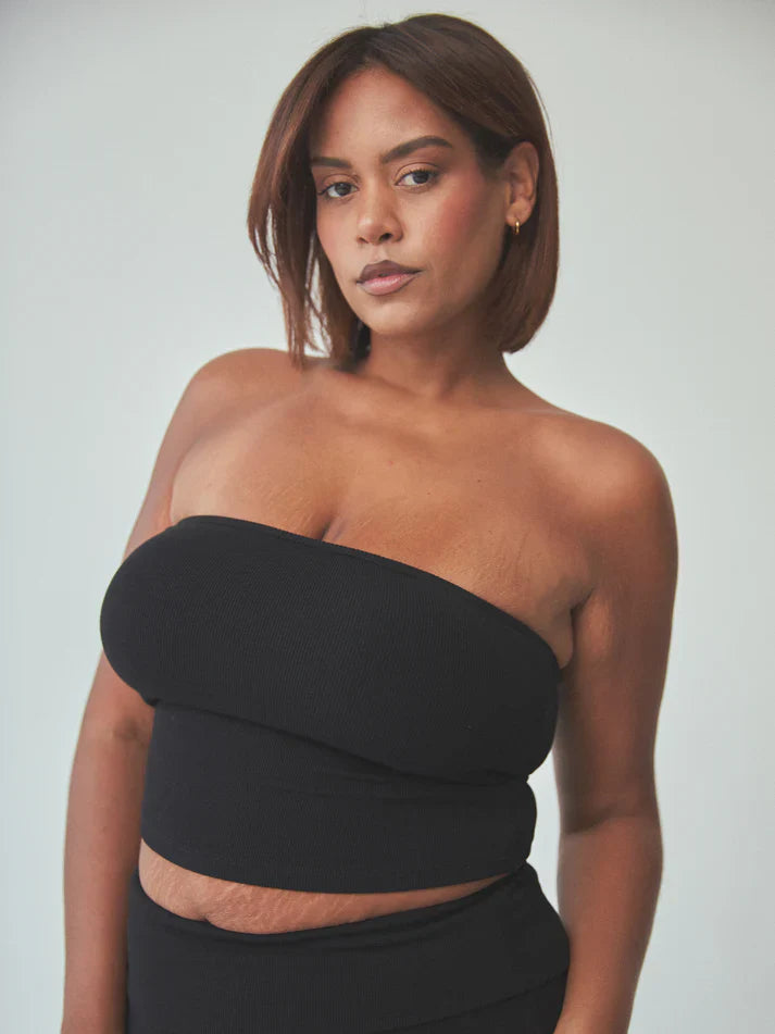 Klassy Ribbed Tube Top Brami