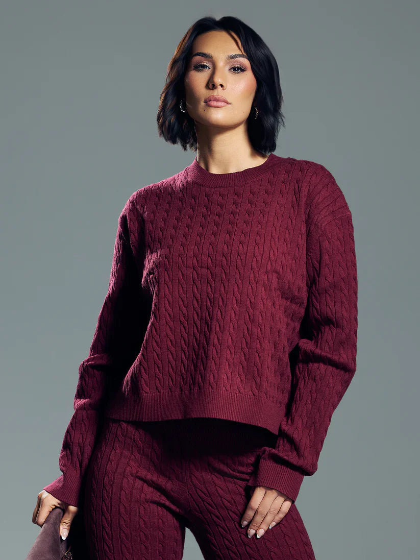 Klassy Cable Knit Sweater