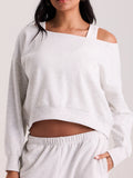 Klassy Asymmetric Sweatshirt Long Sleeve
