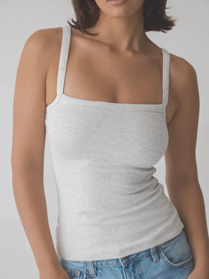 Klassy Ribbed Square Neck Brami