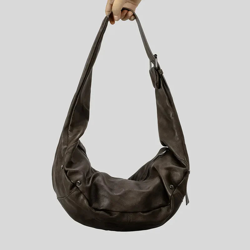 Mermaid Way Dark Rebel Leather Shoulder Bag