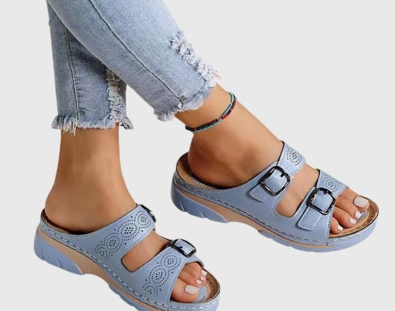 Nabalu Elena | Supportive Orthopedic Slide Sandals with Buckle Straps