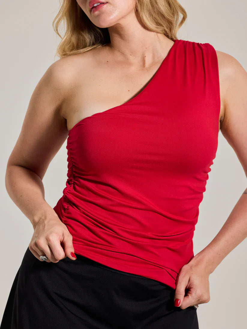 Klassy Ruched One Shoulder