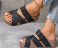 Nabalu Calverna | Women’s Platform Slides with Braided Strap