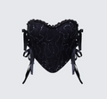 Finesse Cinday Sequin Side Tie Corset