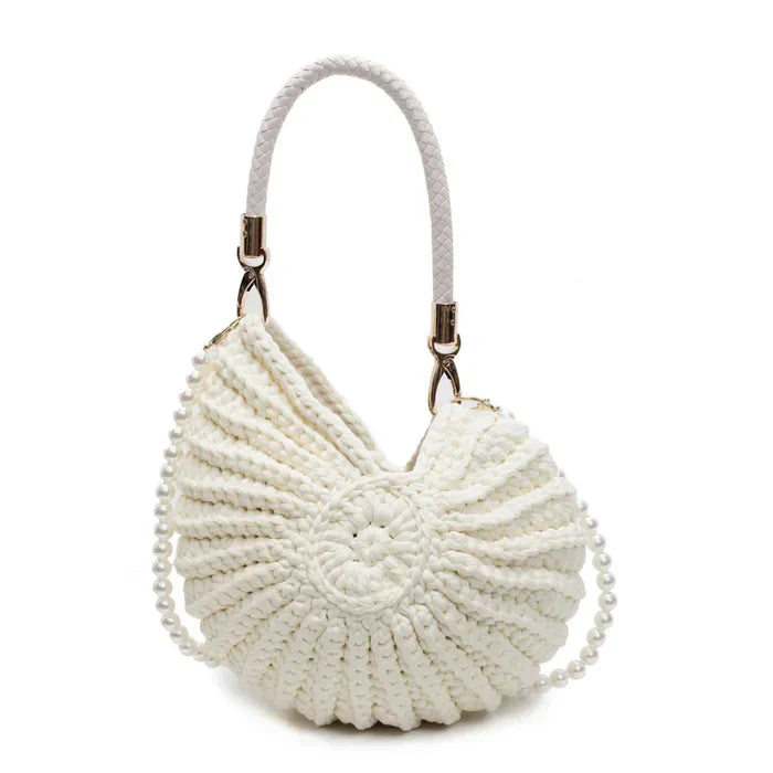 *Mermaid’s Treasure Pearl Shell Knitted Bag