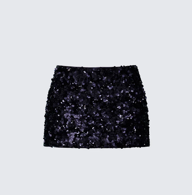 Finesse Twila Shell Sequin Mini Skirt