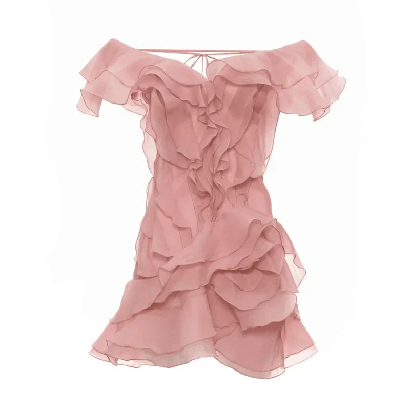 Mermaid Way Because Of You Ruffle Layers Mini Dress