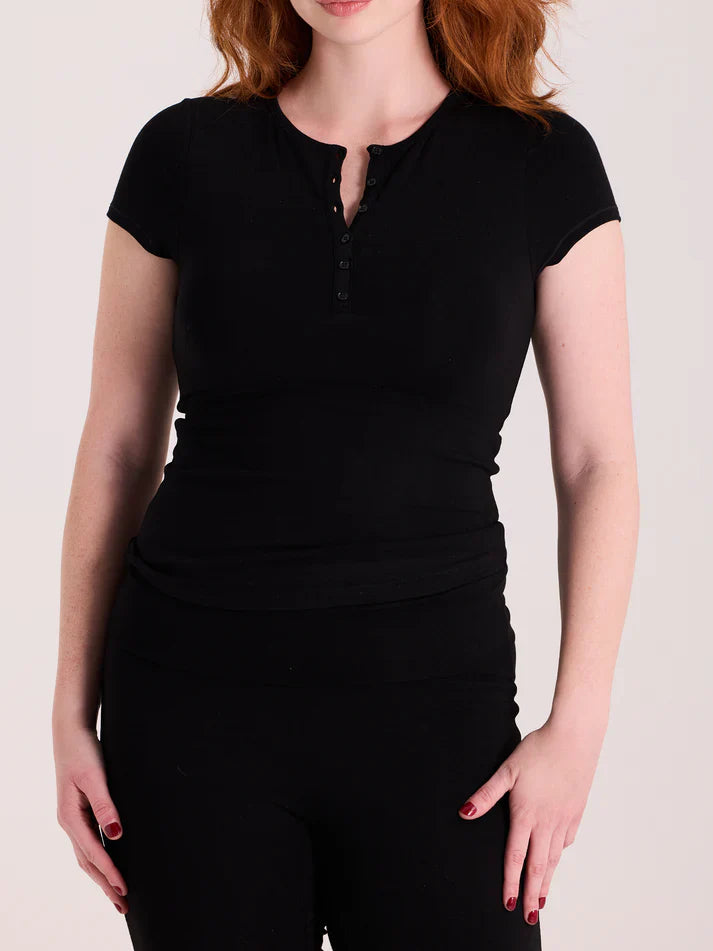 Klassy Crew Neck Henley T-Shirt