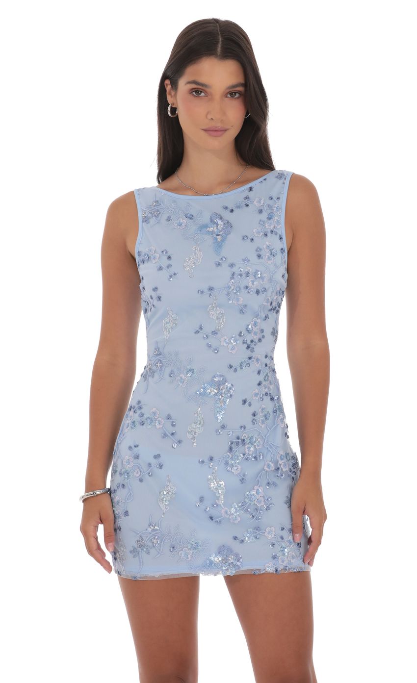 Lucy In The Sky High Neck Floral Bodycon Dress