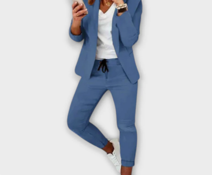 Nabalu Women’s Tailored Blazer Suit Set – Structured Fit Two Piece Set