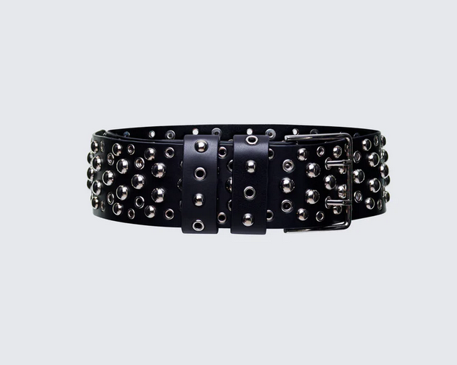 Finesse Quen Real Leather Studded Hip Belt