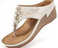 Nabalu Susan | Women’s Orthopedic Wedge Flip Flops with Floral Detail