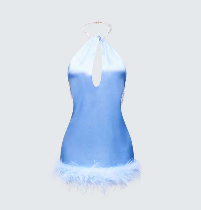 Finesse Savannah Feather Mini Dress