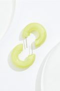 Cato Fashions Everyday Color Lucite Swirl Hoop Earrings