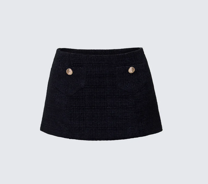 Finesse Nomi Tweed Mini Skirt