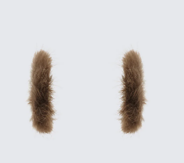 Finesse Huntleigh Fur Hoop Earrings