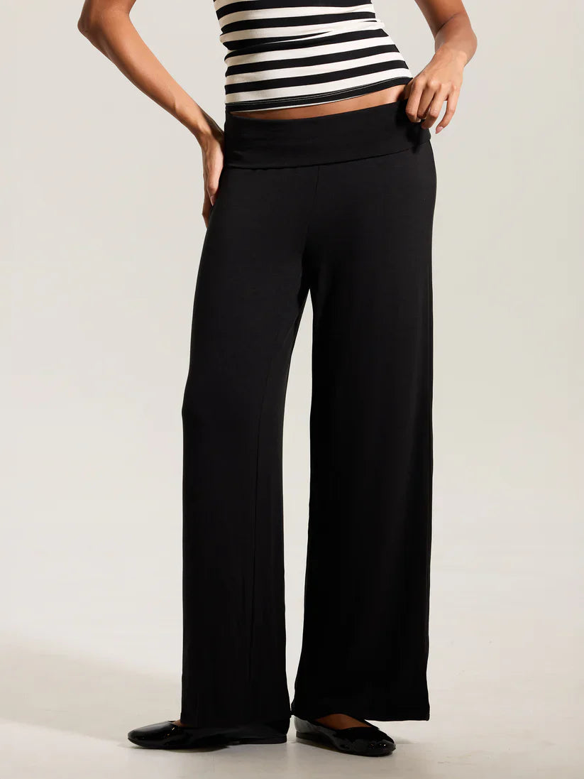 Klassy Fold Over Wide Leg Pants