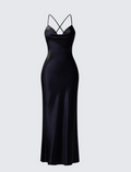 Finesse Elspeth Satin Bias Slip Maxi Dress