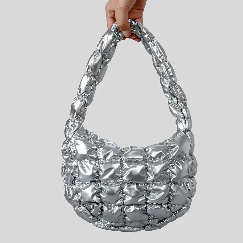Mermaid Way Pufira Ruched Quilted Shoulder Bag