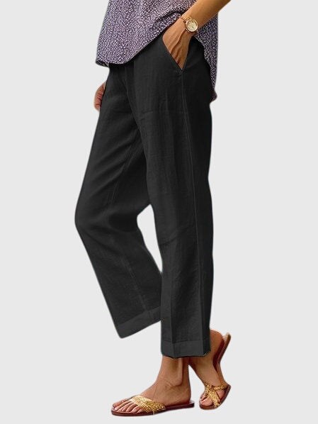 Nabalu Women’s Straight Leg Pants – Relaxed Fit Ankle Sumemer Trousers