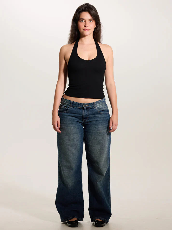 Klassy Ribbed Halter Brami