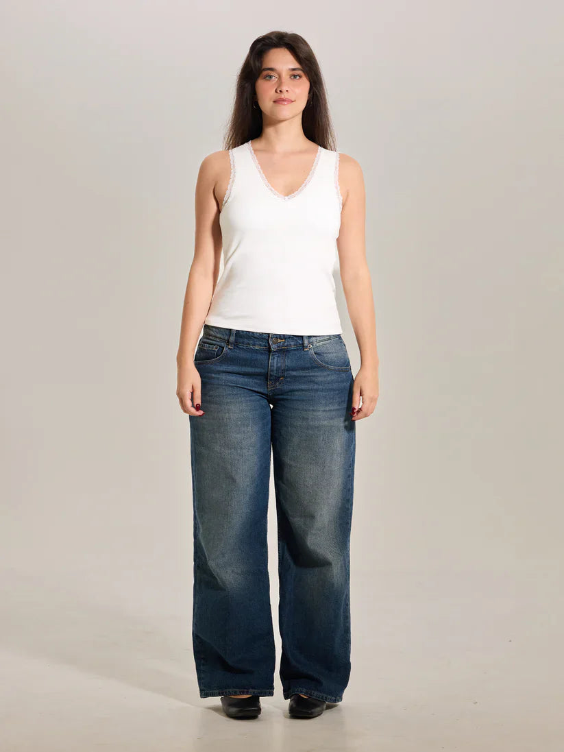 Klassy Lace Cotton V-Neck Full Length