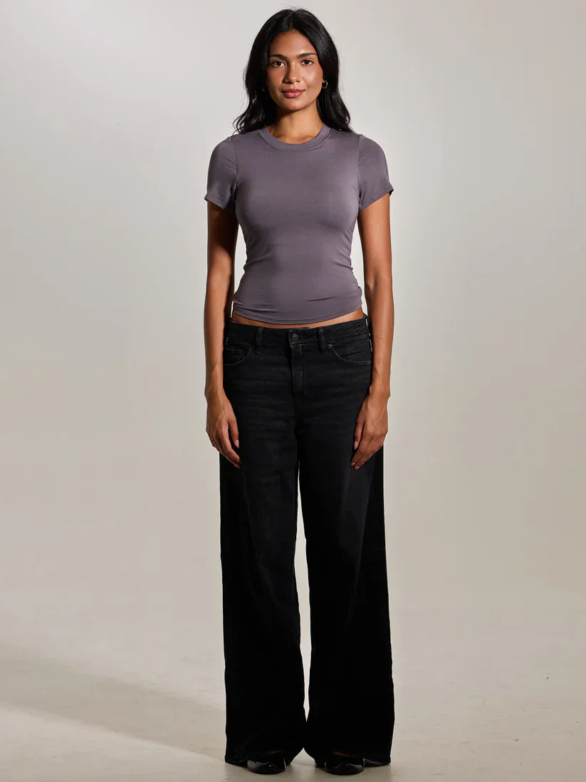 Klassy Crew Neck Braless T-Shirt 1