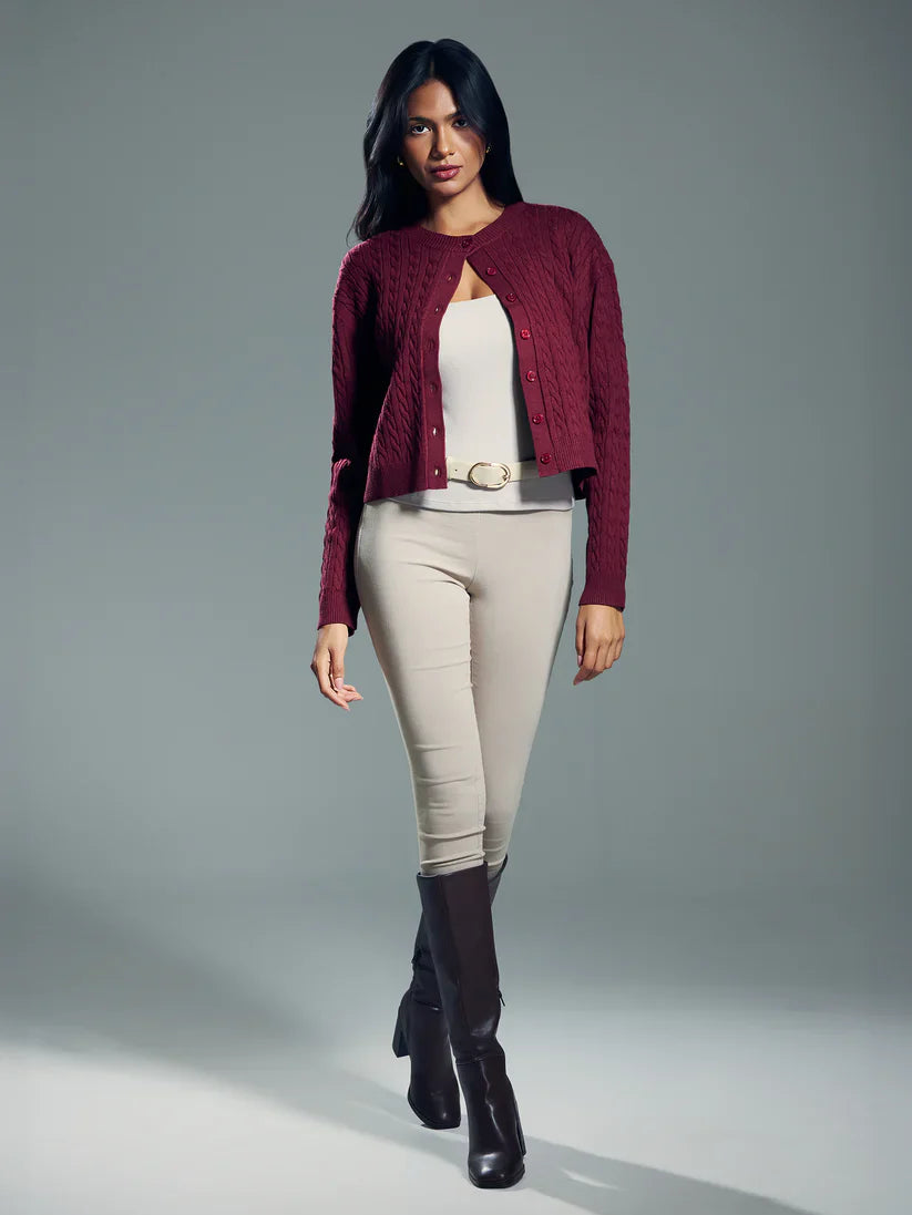 Klassy Cable Knit Cardigan