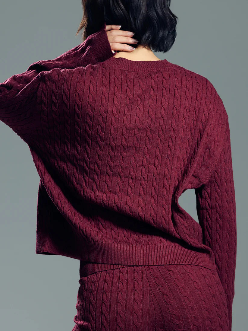 Klassy Cable Knit Sweater