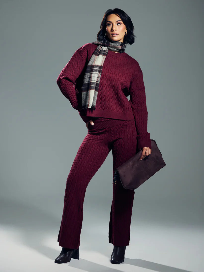 Klassy Cable Knit Sweater