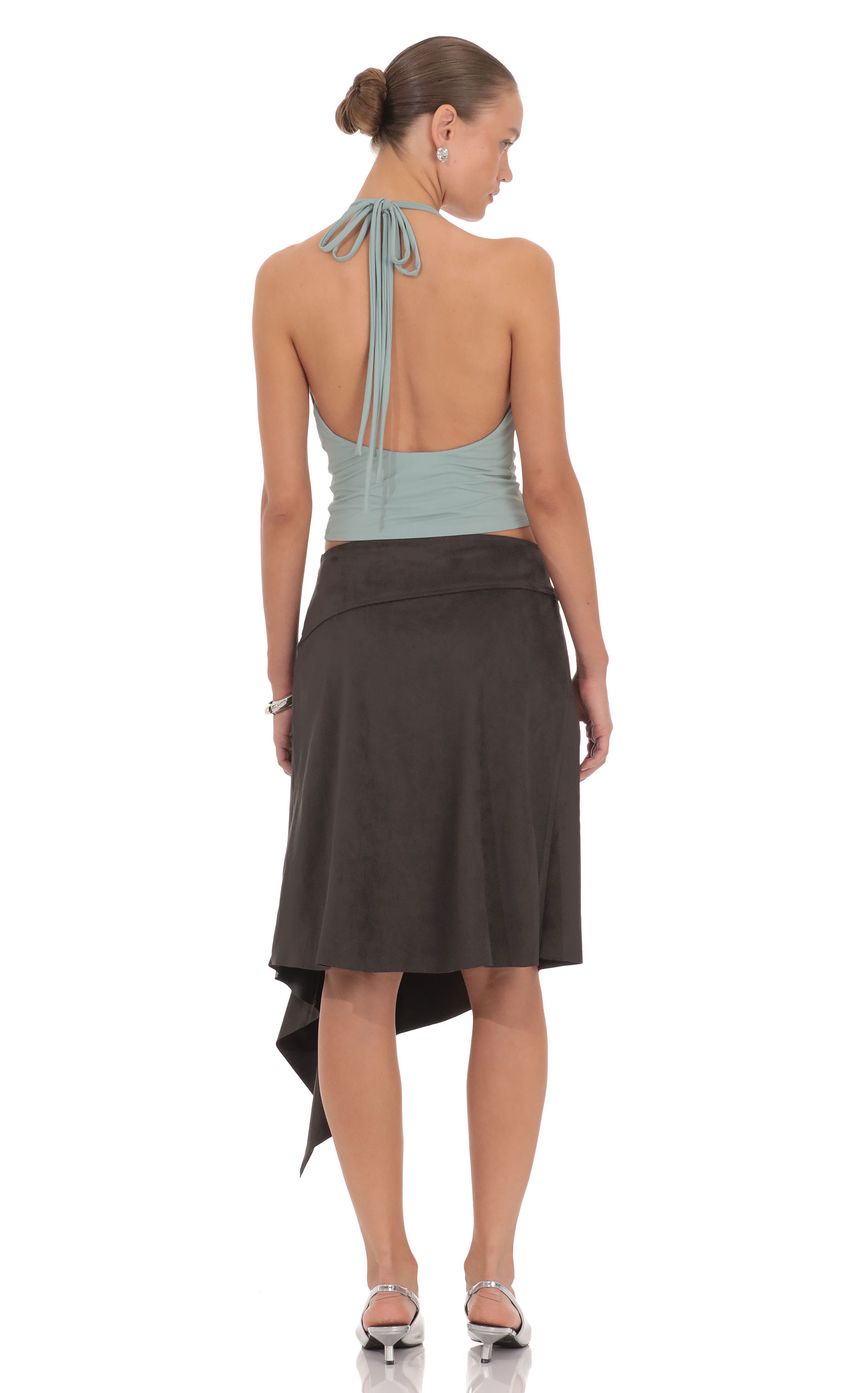Lucy In The Sky Lila Suede Midi Skirt