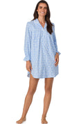 Lanz of Salzburg Women's Blue Nordic Tyrolean Flannel Nightshirt