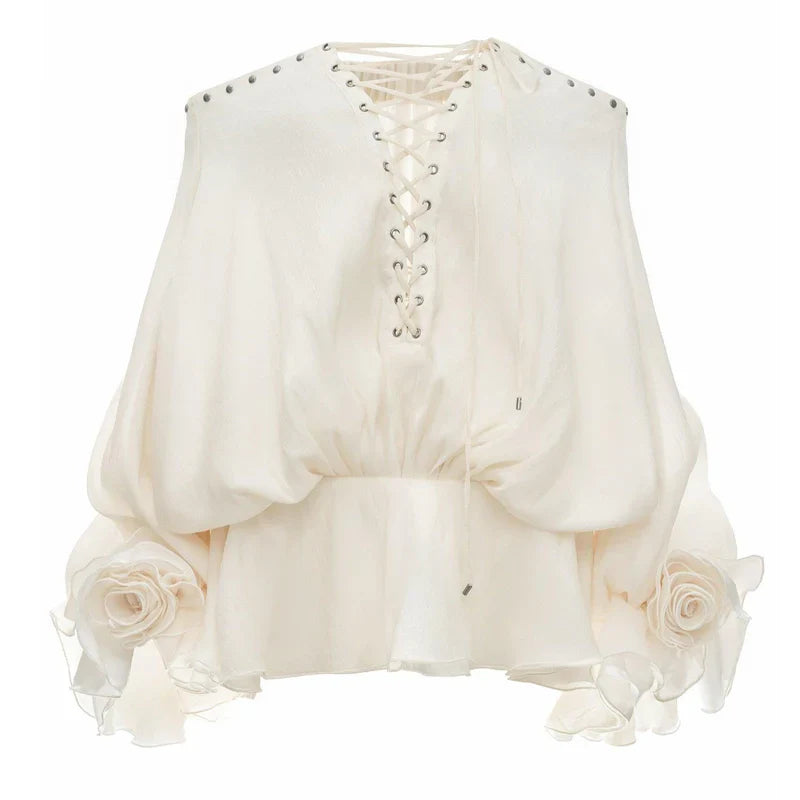 Mermaid Way Tiffany Off Shoulder Lace Up Mini Dress