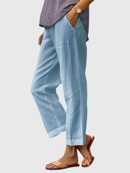 Nabalu Women’s Straight Leg Pants – Relaxed Fit Ankle Sumemer Trousers
