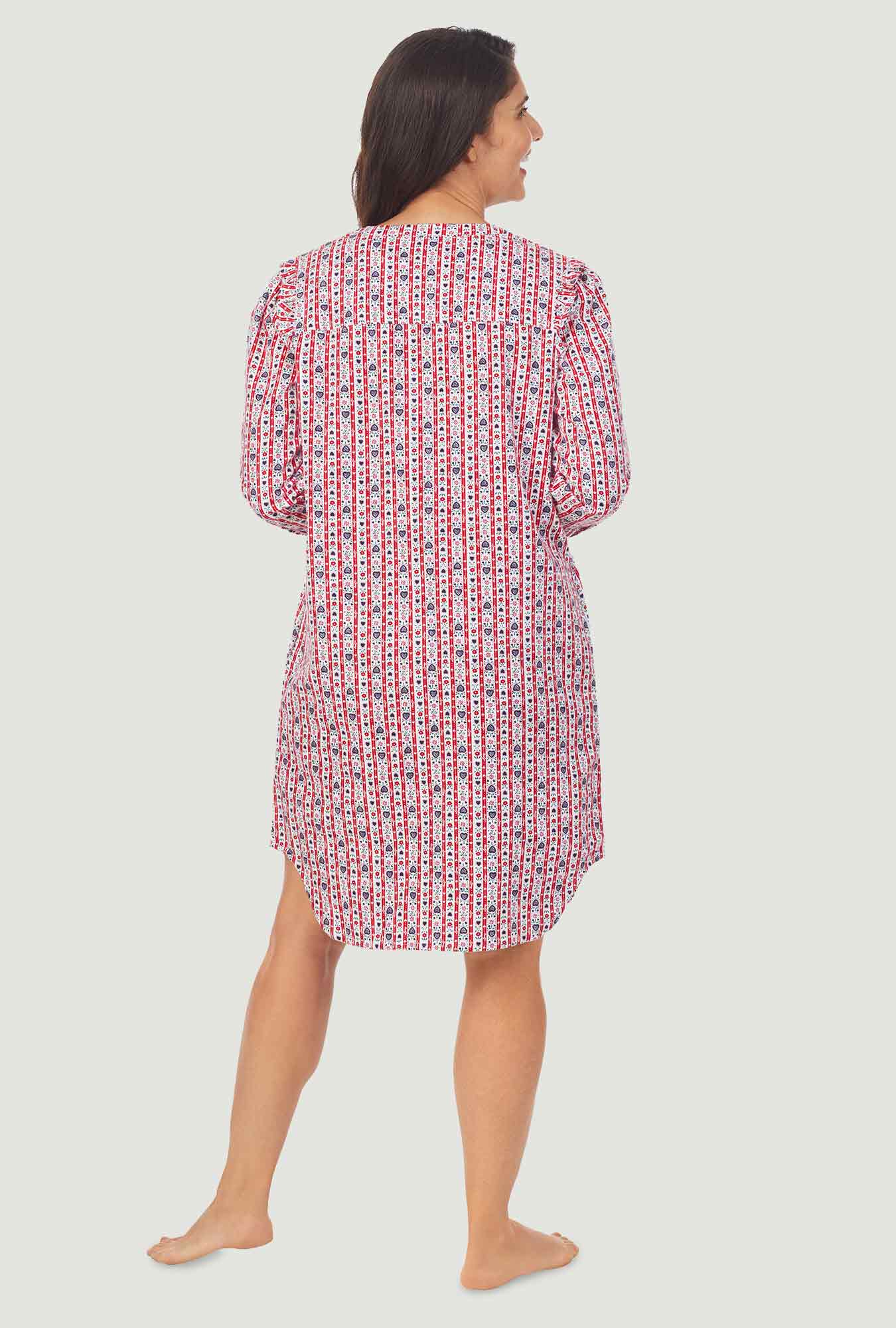 Lanz of Salzburg Women's Red Tyrolean Womens Nightshirt