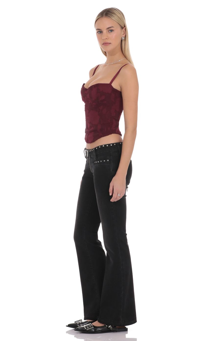 Lucy In The Sky Simone Studded Low Rise Jean