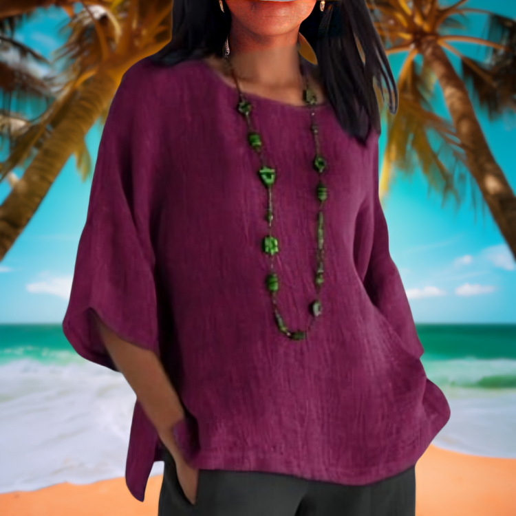Nabalu Calithea | Women’s Relaxed Half Sleeve Casual Blouse