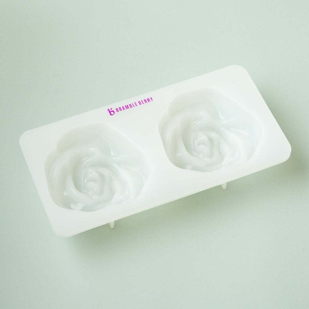 Bramble Berry 2 Cavity Silicone Rose Mold